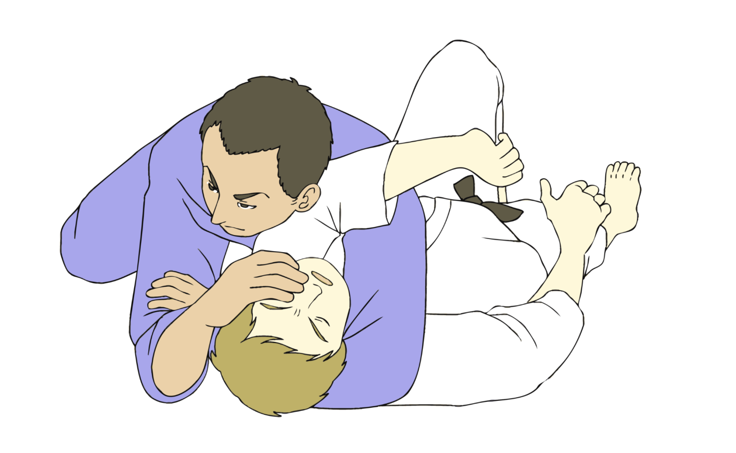 Illustration of an arm triangle choke